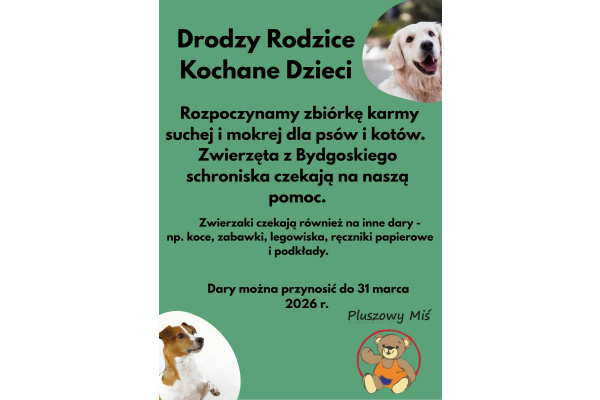 Zbiórka dla Schroniska Zwierząt